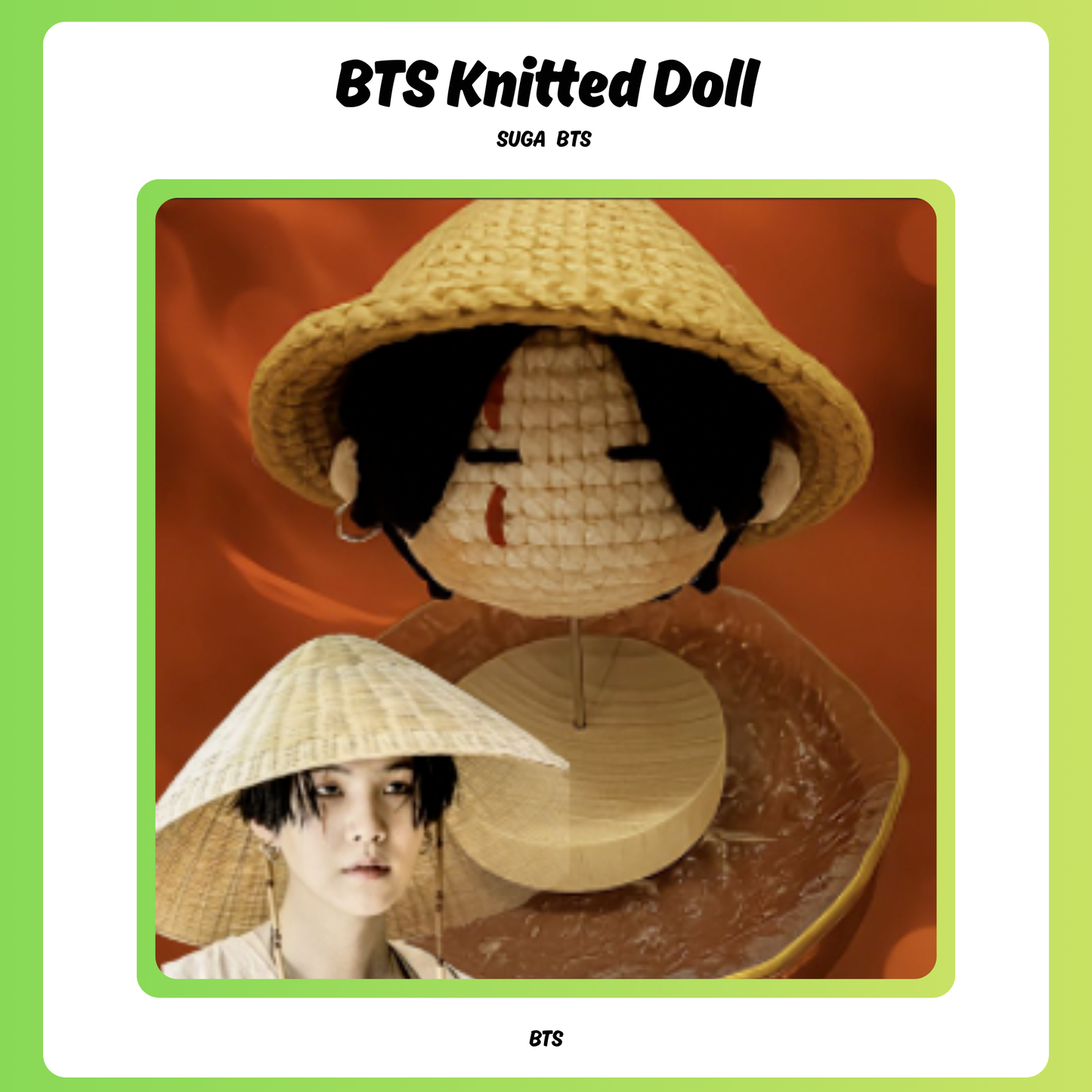 18 pieces gift box inspired by suga Keychain Dolls Handmade Plush Doll
