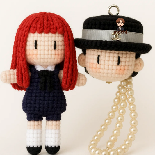 19 pieces gift box inspired by Jennie 2pcs Keychain Dolls Handmade Plush Doll