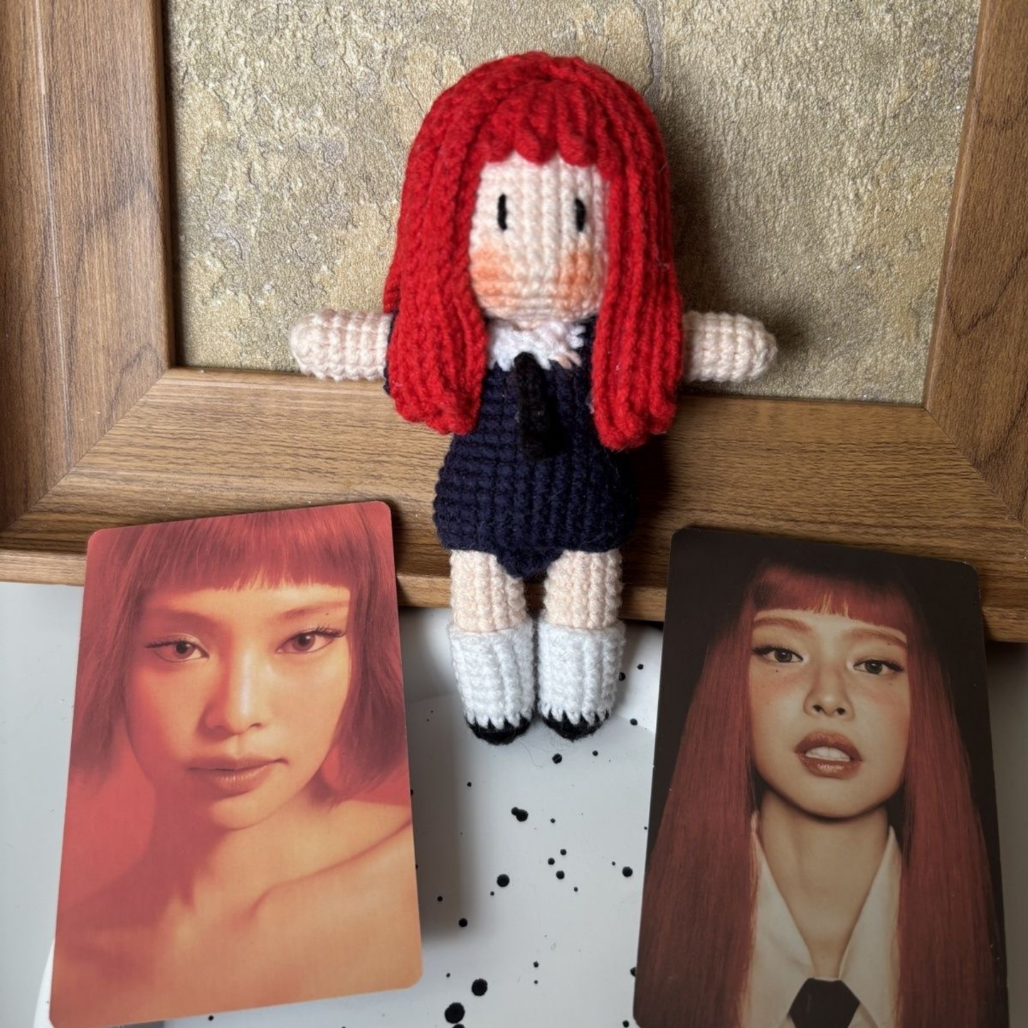 18 pieces gift box inspired by Red Ruby Jennie  Keychain Dolls Handmade Plush Doll