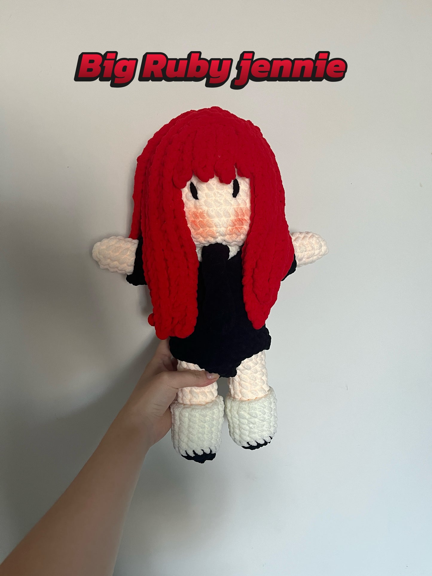 big ruby jennie inspired crochet doll big big big