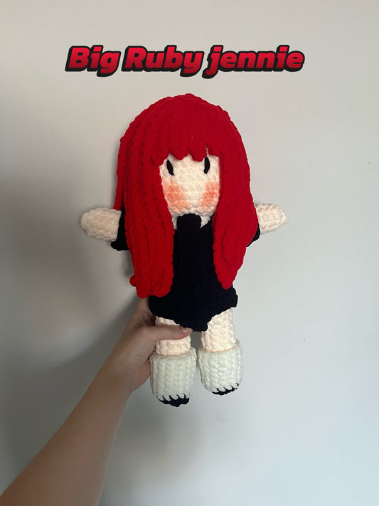 big ruby jennie inspired crochet doll big big big