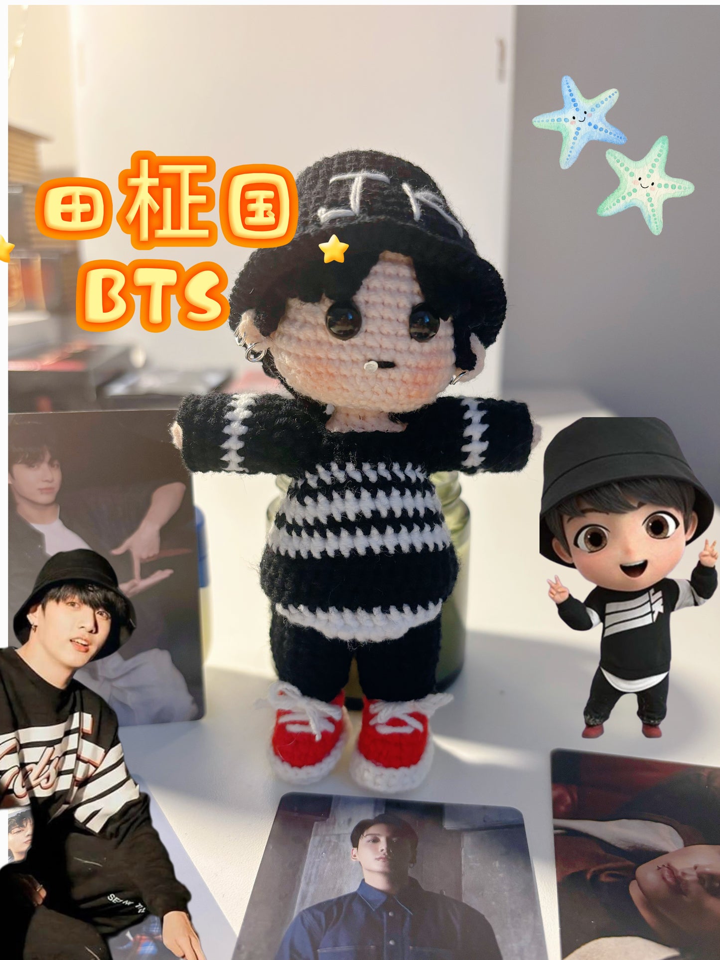 18 pieces gift box inspired by jungkook mic drop  Keychain Dolls Handmade Plush Doll
