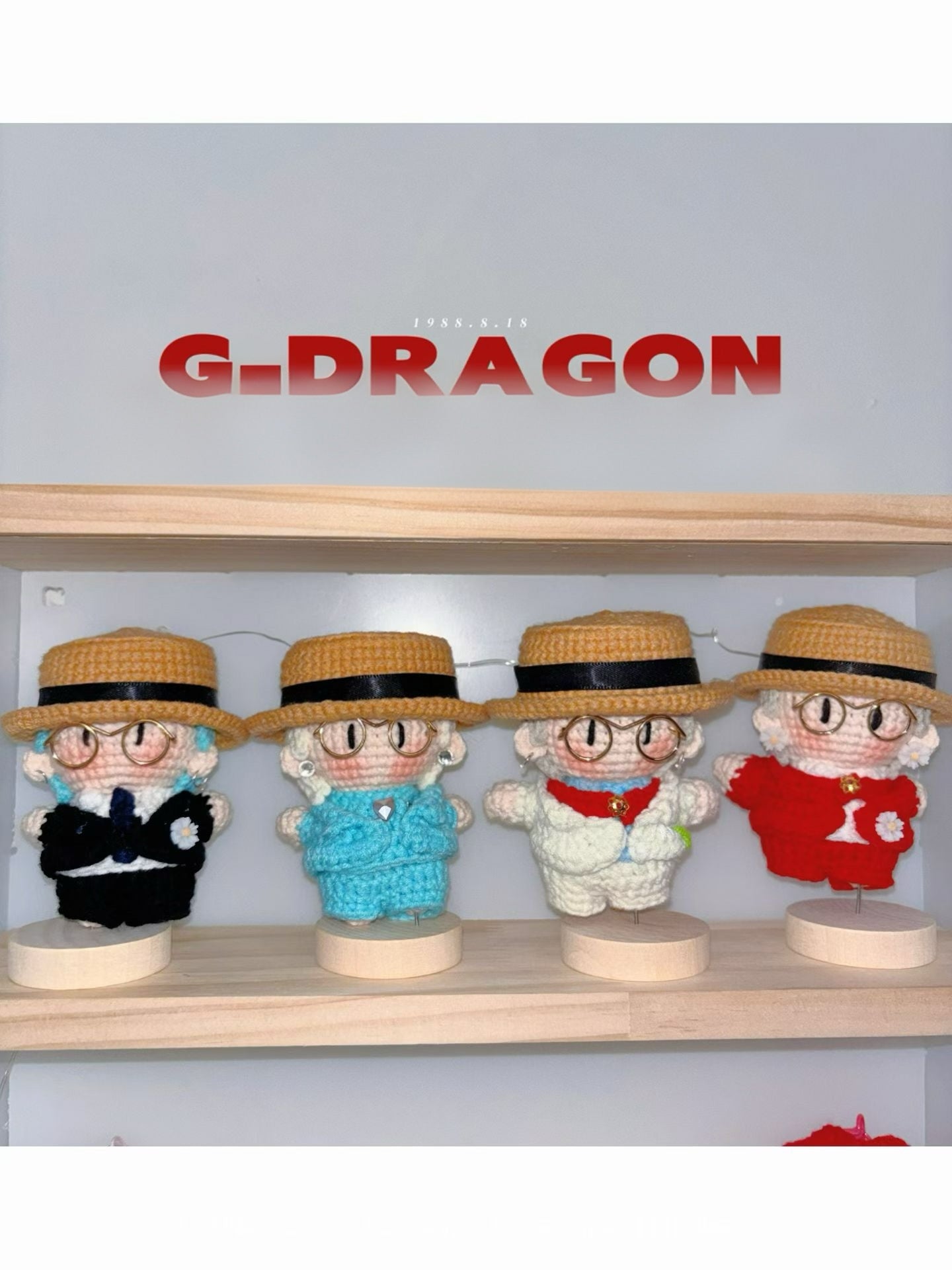 G-DRAGON inspired 4 crochet suits doll