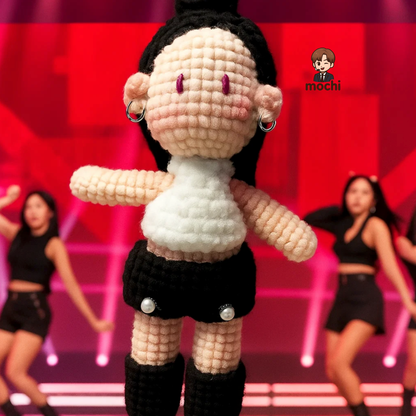 18 pieces gift box inspired by JISOO Keychain Dolls Handmade Plush Doll