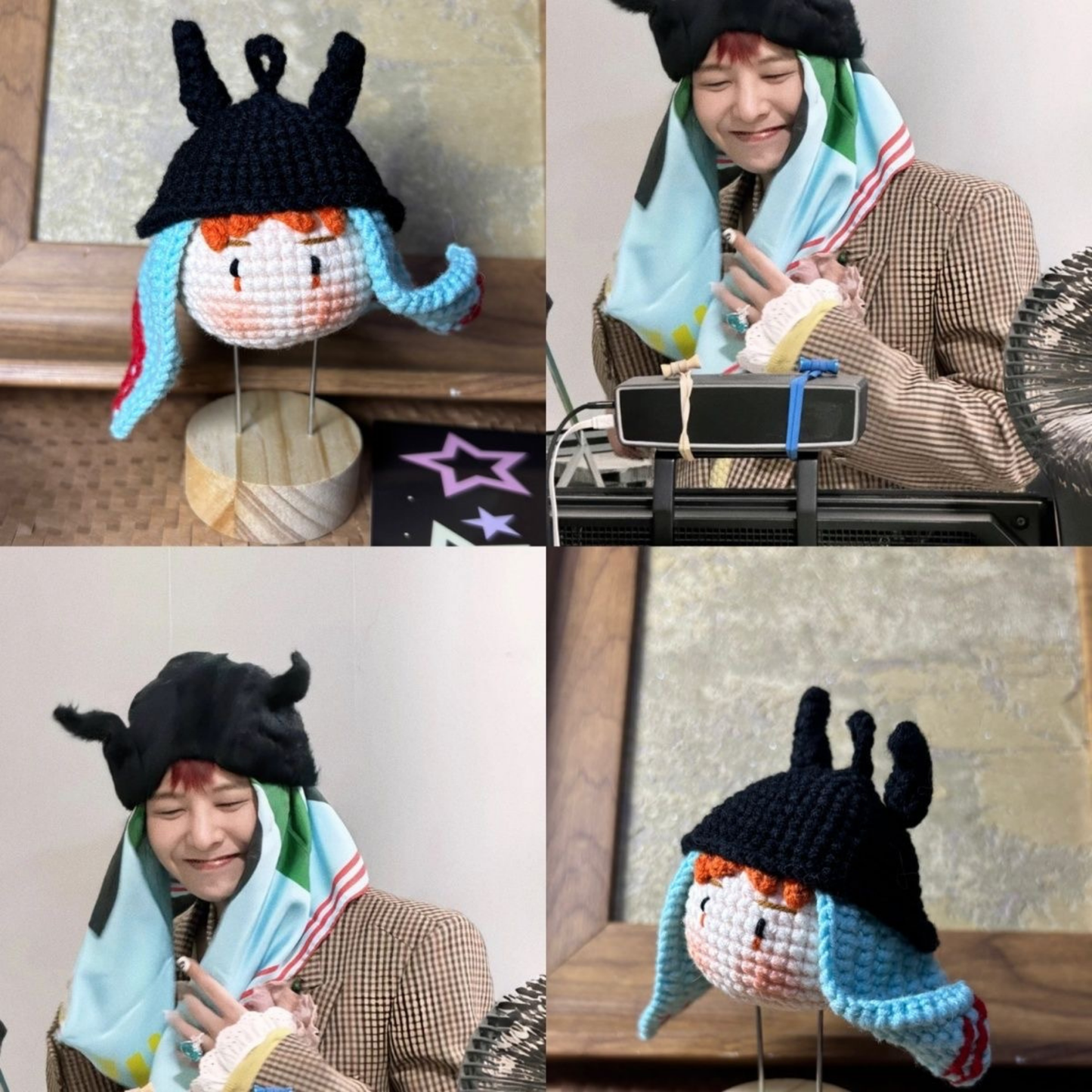 18 pieces gift box inspired by gdragon Keychain Dolls Handmade Plush Doll