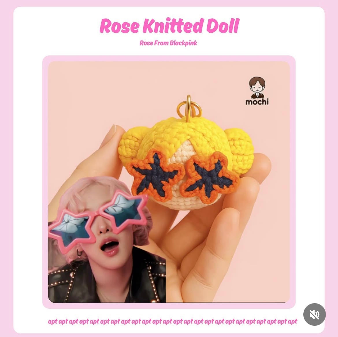18 pieces gift box inspired by rose blackpink Keychain Dolls Handmade Plush Doll