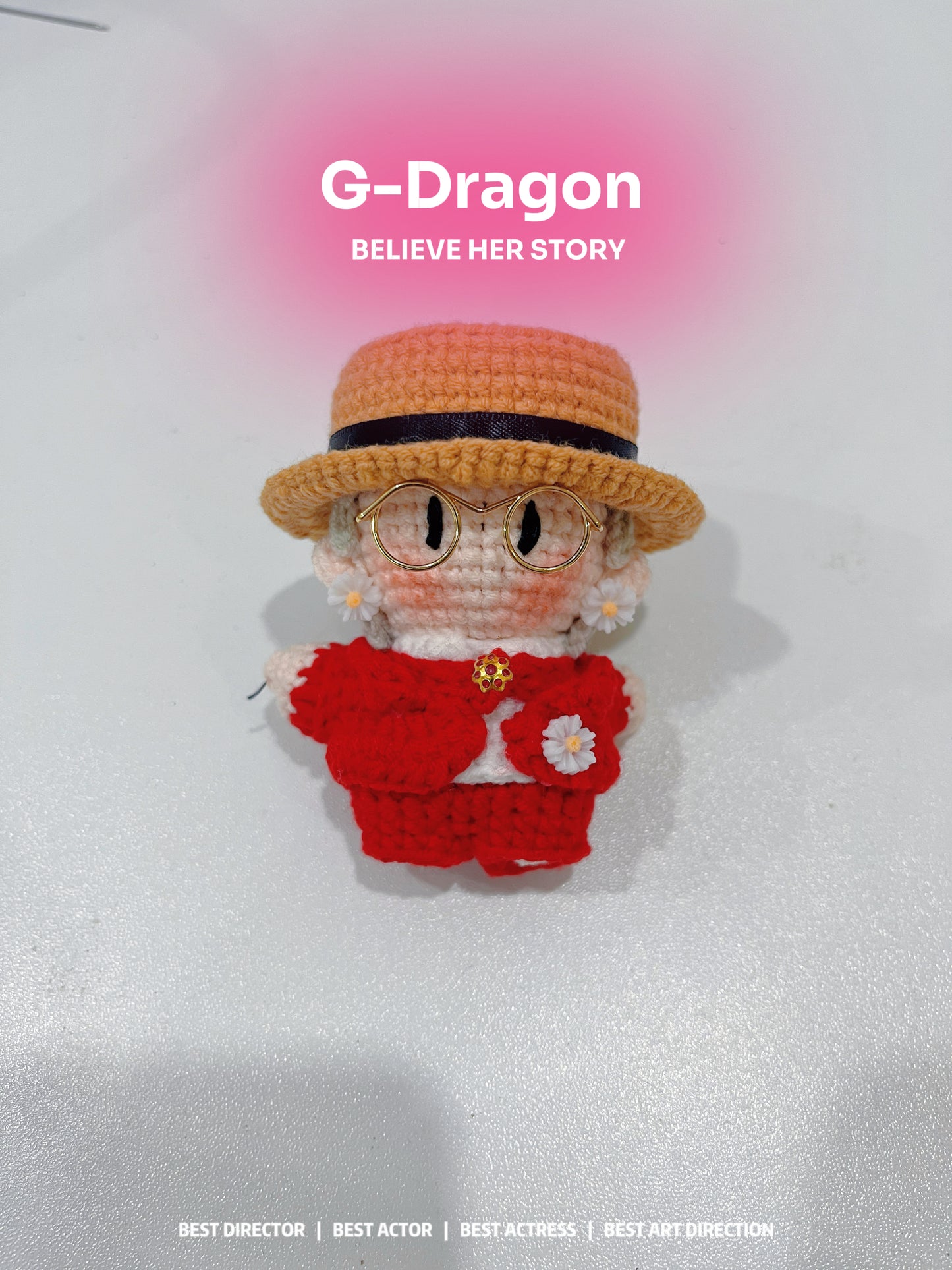 18 pieces gift box inspired by  red G-DRAGON Keychain Dolls Handmade Plush Doll