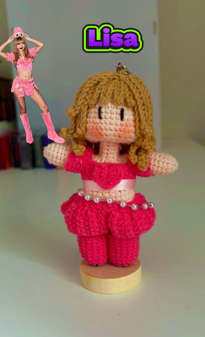 30 pieces gift box inspired by  blackpink Keychain Dolls Handmade Plush Doll