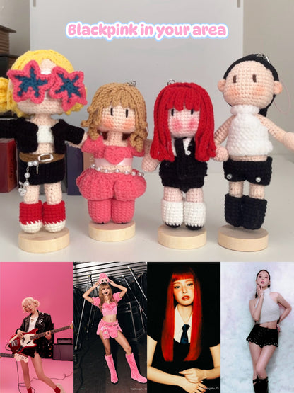 30 pieces gift box inspired by  blackpink Keychain Dolls Handmade Plush Doll