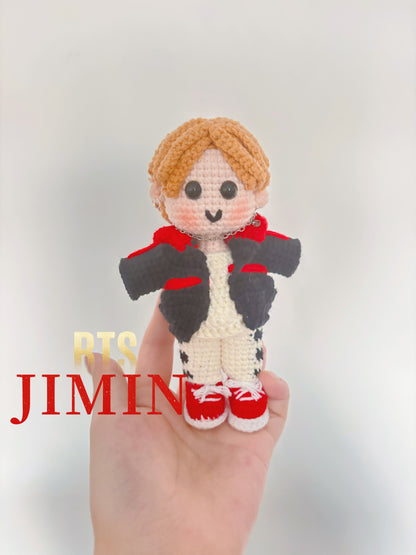 18 pieces gift box inspired by  jimin mic drop  Keychain Dolls Handmade Plush Doll