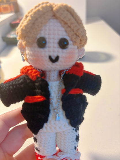 18 pieces gift box inspired by  jimin mic drop  Keychain Dolls Handmade Plush Doll