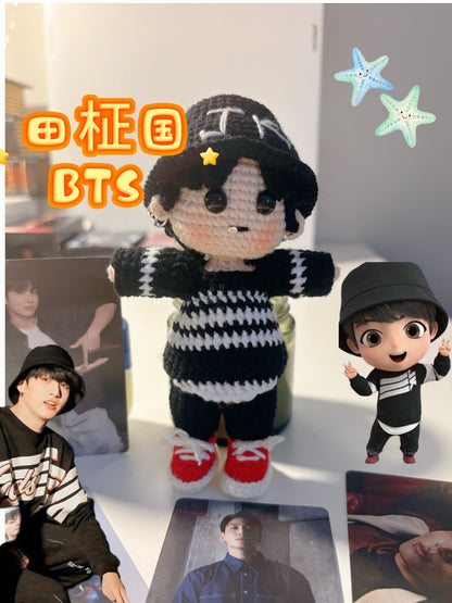 18 pieces gift box inspired by jungkook mic drop  Keychain Dolls Handmade Plush Doll