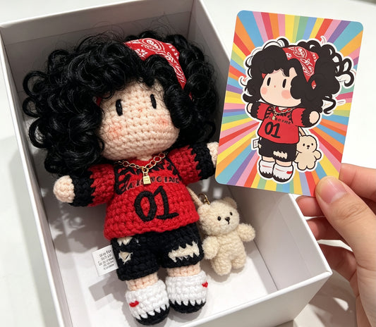 Keychain Dolls Handmade Plush Doll inspired by  babymonster ahyeon