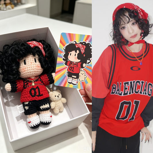 Keychain Dolls Handmade Plush Doll inspired by  babymonster ahyeon
